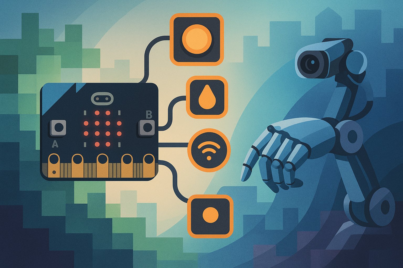 Robo Start z AI Hand - kurs micro:bit i robotyczna ręka AI dla dzieci, programowanie robotów